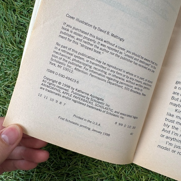 3/$15 Animorphs #14 The Unknown Vintage Book. 1998 Scholastic - Picture 3 of 4